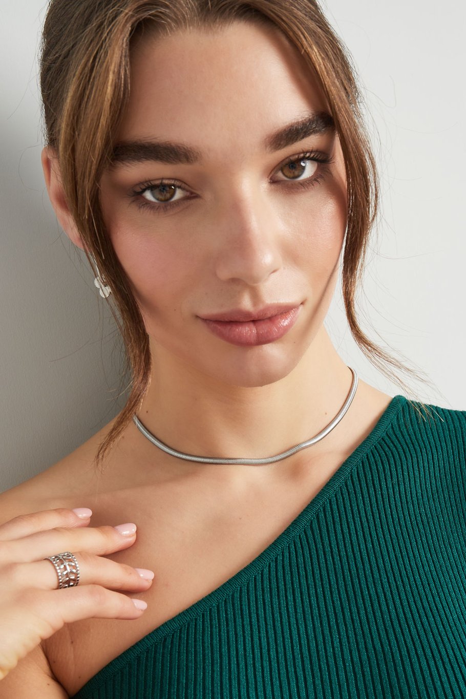 Snake Necklace Silver 0.4