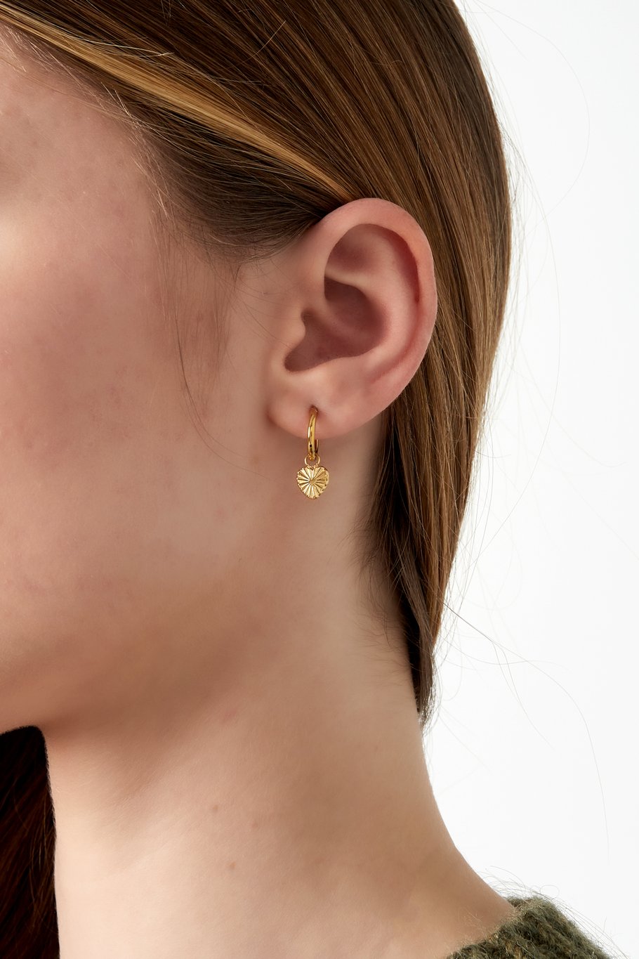 Tiny Pattern Heart Silver (1 Piece)