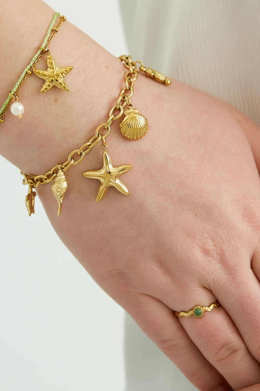 Charm Bracelet Starfish & Seashells