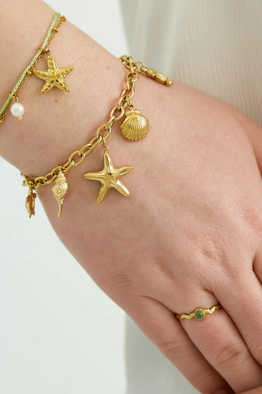 Charm Bracelet Starfish & Seashells
