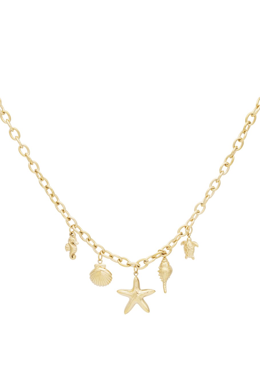 Starfish Beach Necklace Gold