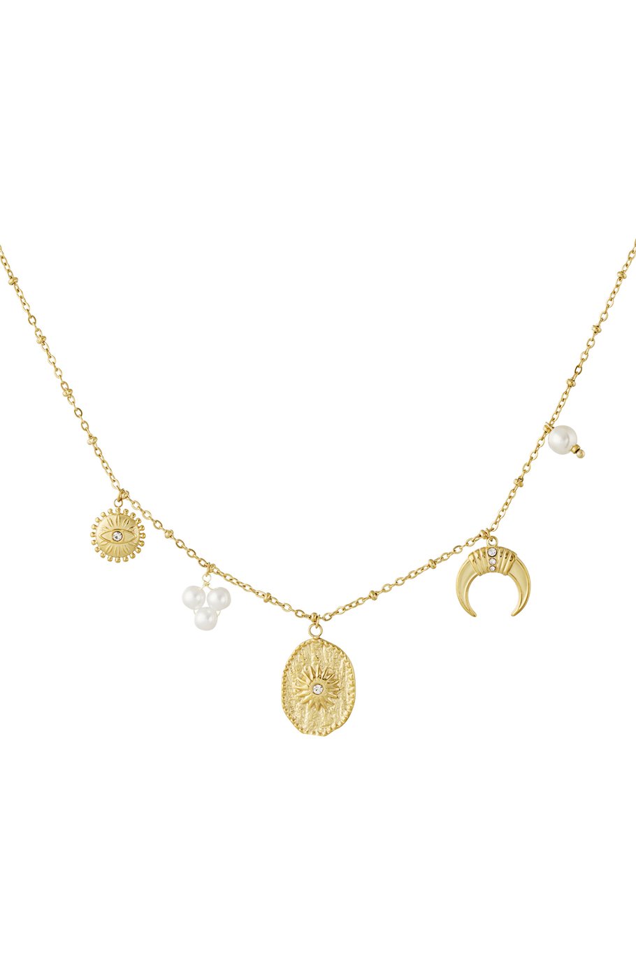 Celestial Charm Necklace Gold