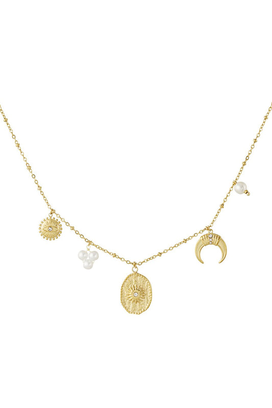 Celestial Charm Necklace Gold