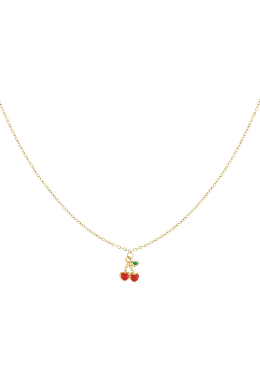Cherry Necklace Gold