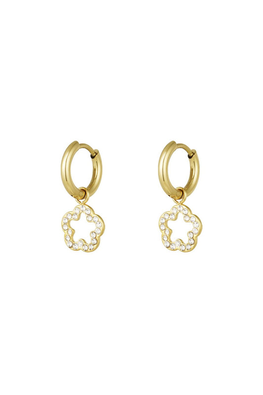 Rinestone Flower Gold (1 Piece)