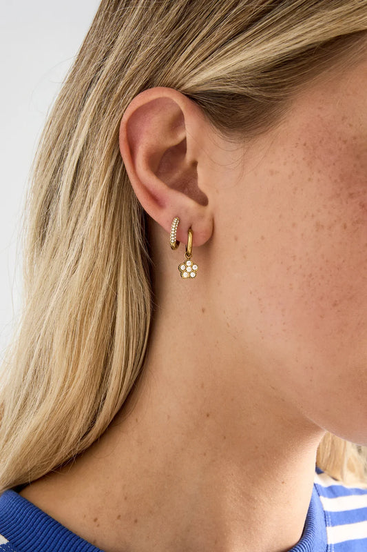 Rhinestone Flower Gold (1 Piece)