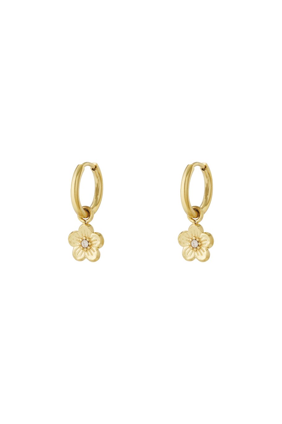 Tiny Flower with Rinestone Gold (1 Piece)