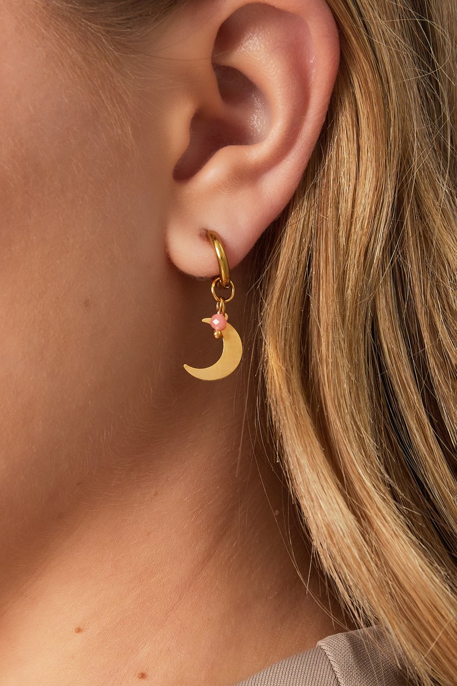 Moon & Blue Pearls Gold (1 Piece)