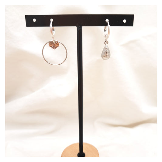 Mix & Match Silver - Circle Shiny with Pendant