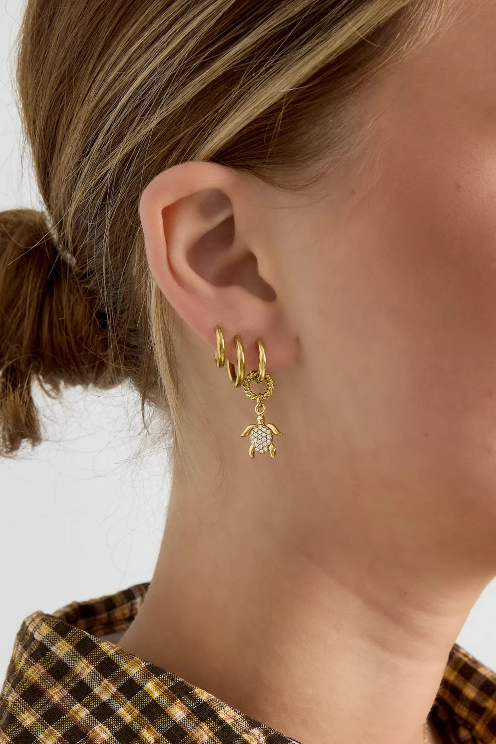 Rhinestone Turtle Gold (1 Piece)