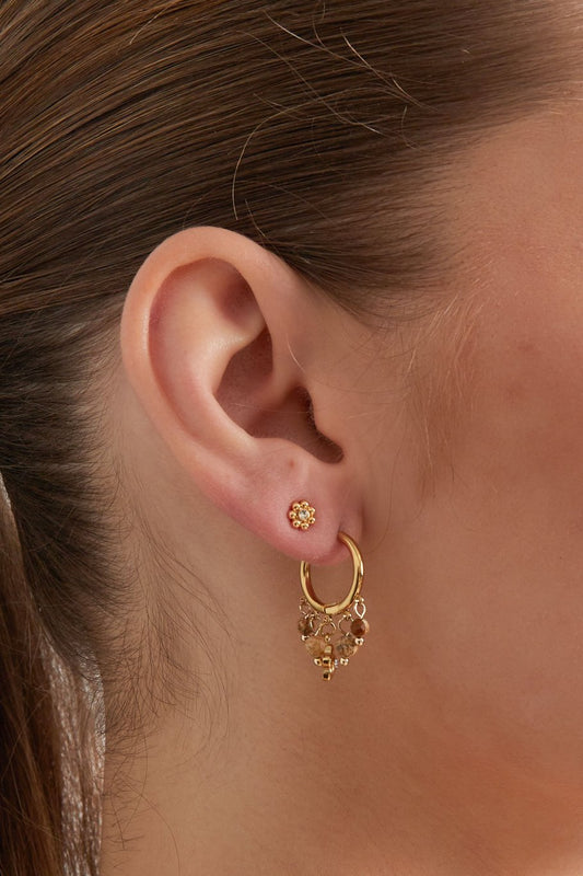 Purple Pearls Flower Gold (1 Piece)