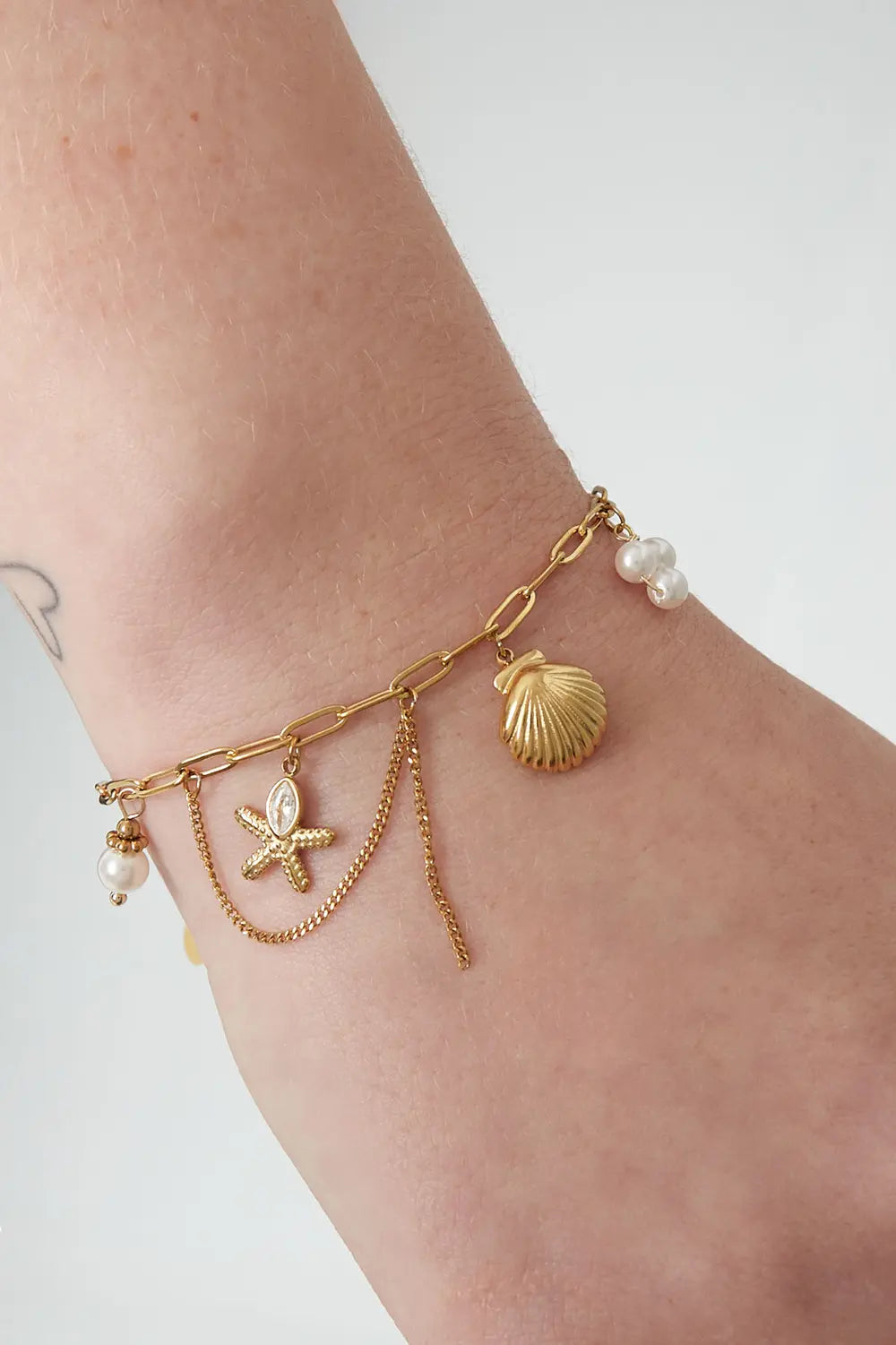 Charm bracelet Seashell Silver
