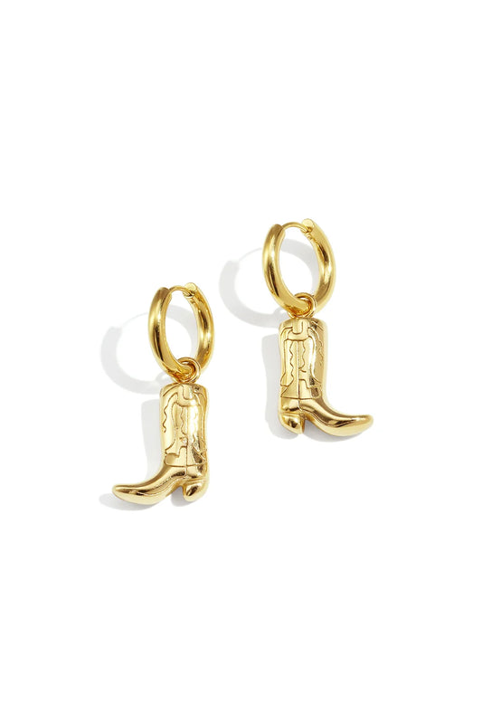 Large Cowboy Boots Gold (1 Piece)