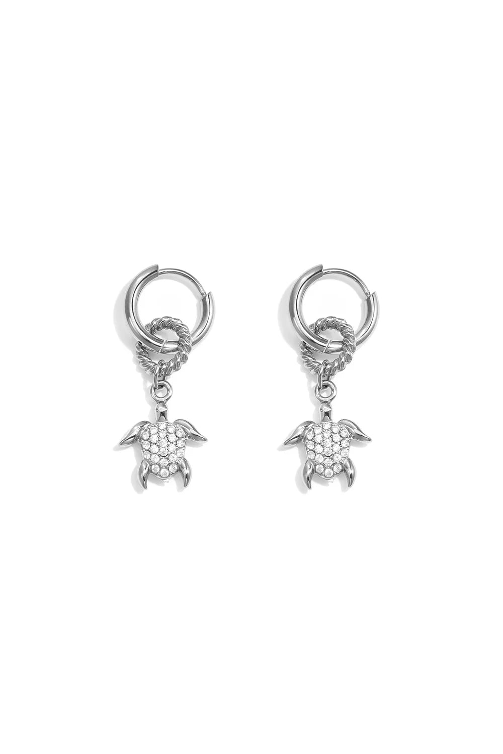 Rhinestone Turtle Silver (1 Piece)