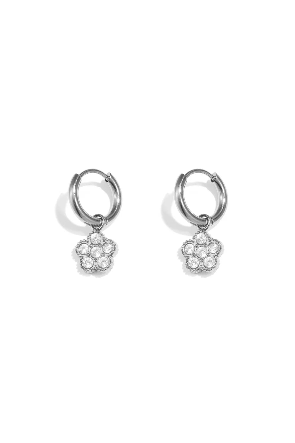 Rhinestone Flower Silver (1 Piece)