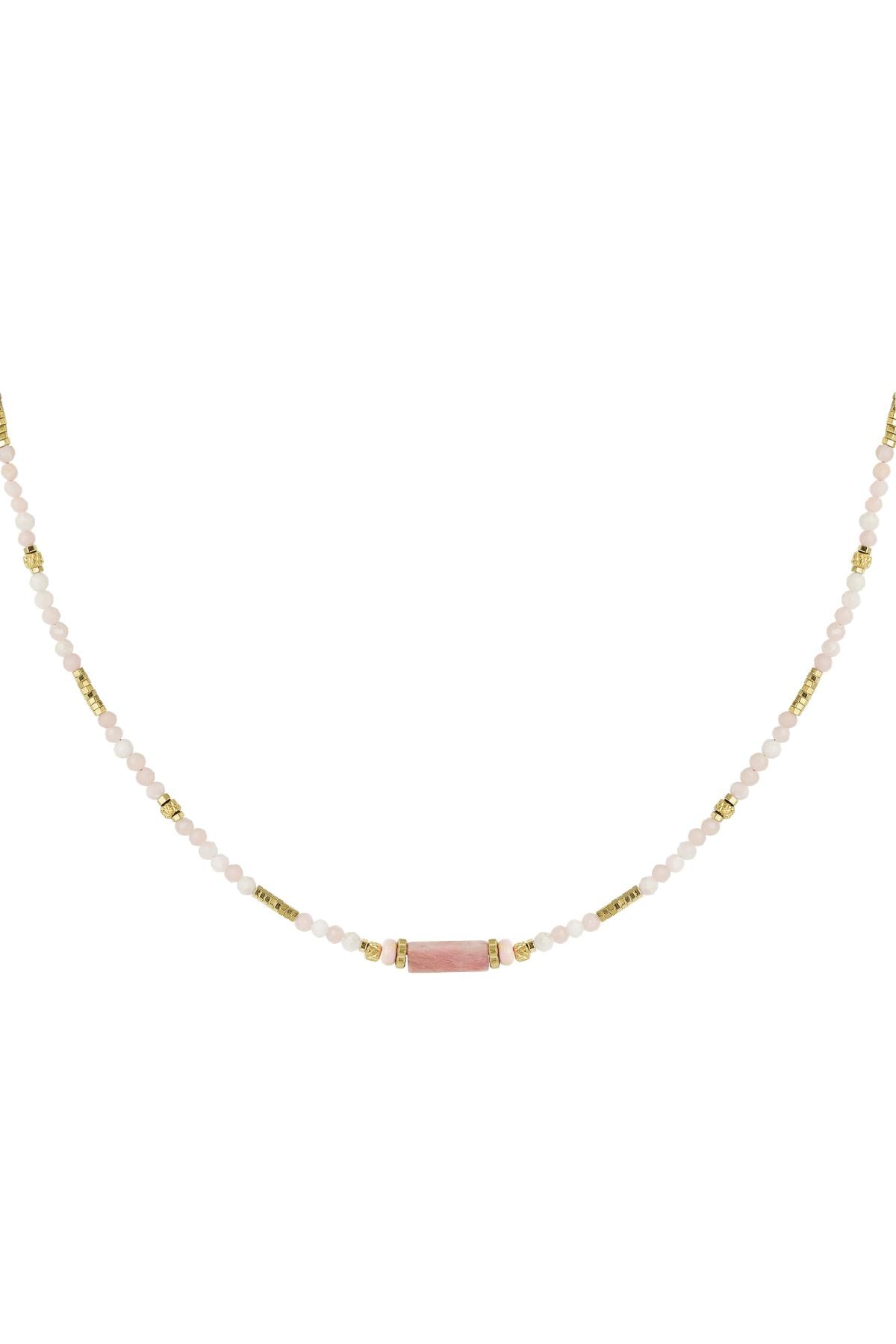 Nature Stone Necklace Pink