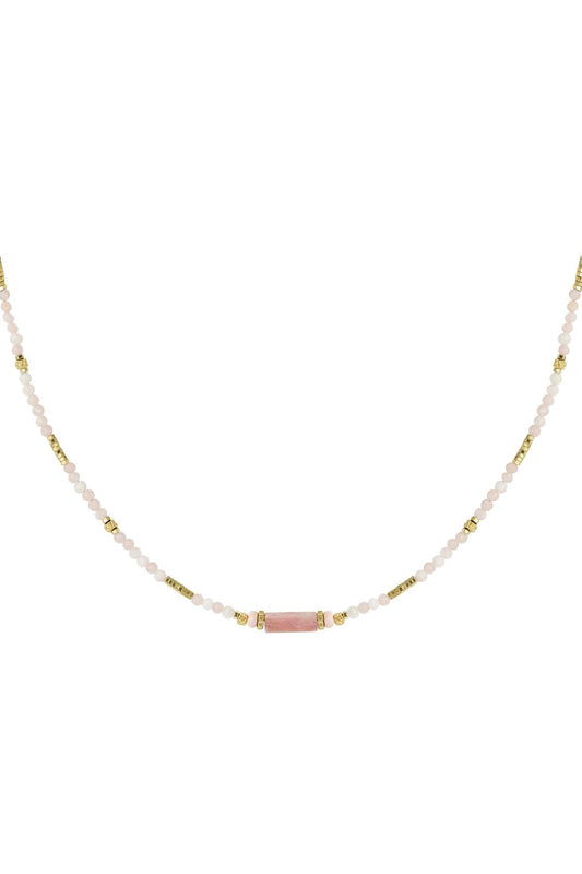 Nature Stone Necklace Pink