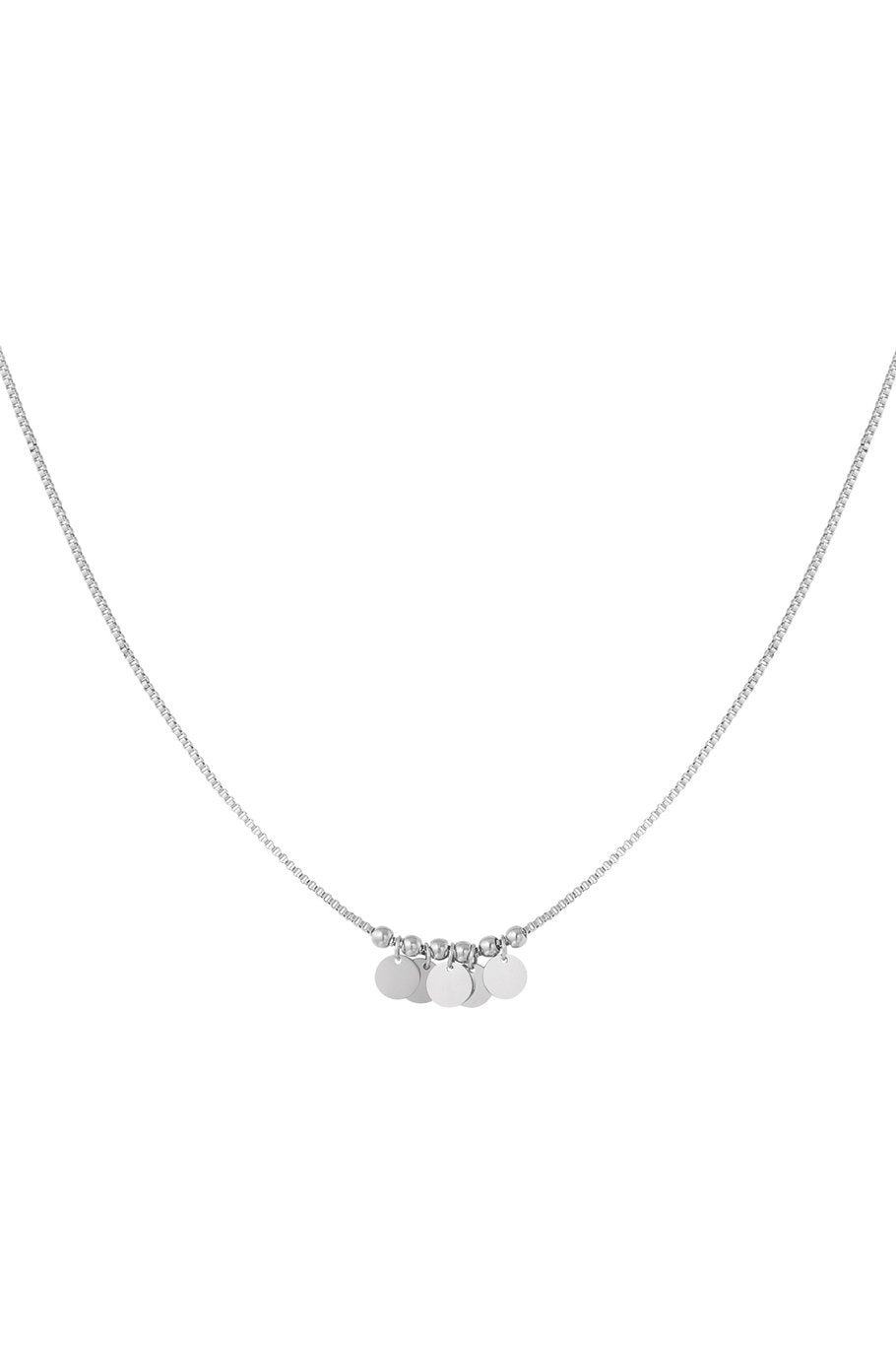 Pendant Cluster Necklace Silver
