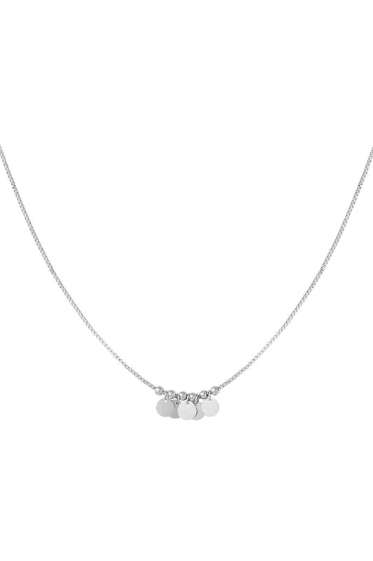 Pendant Cluster Necklace Silver