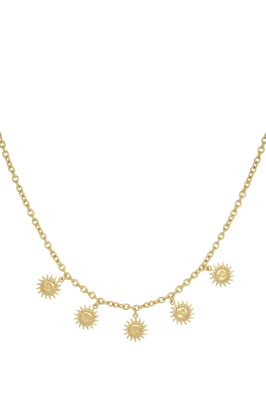 Charm Necklace Sun Gold