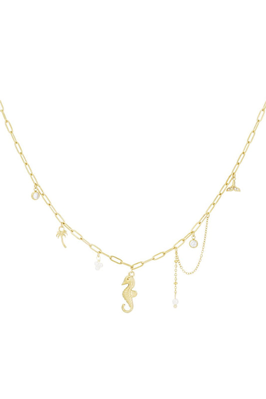 Seahorse Necklace Gold
