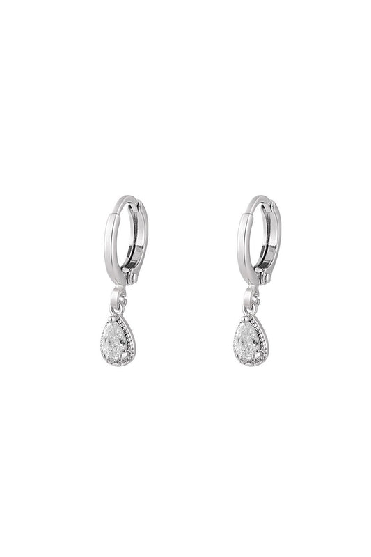 Teardrop Rinestone Silver (1 Piece)