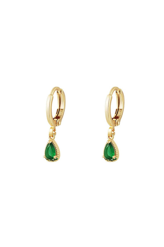 Teardrop Rinestone Green Gold (1 Piece)