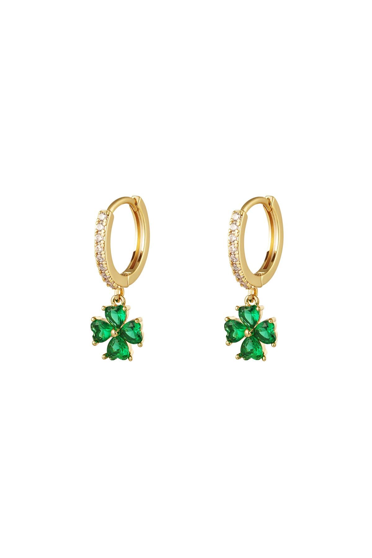 Rinestone Lucky Charm Green (1 piece)