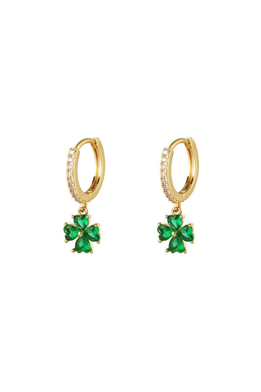 Rinestone Lucky Charm Green (1 piece)