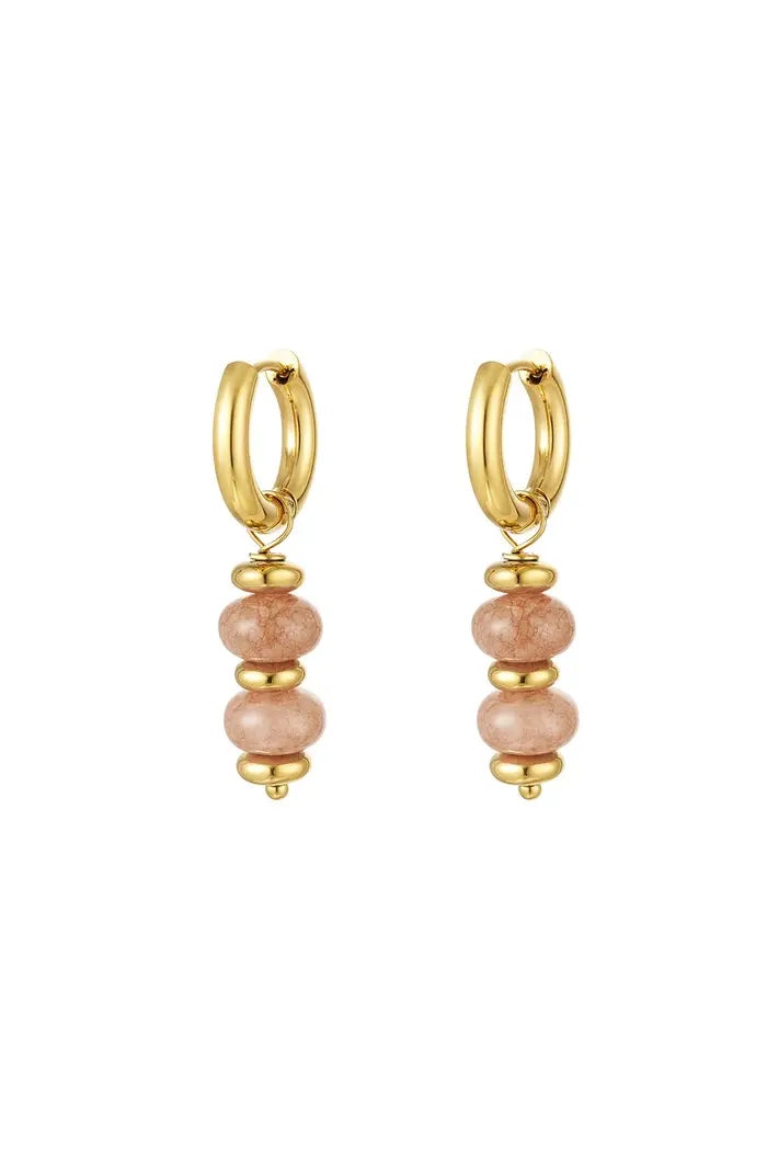 Nature Stone Round Pearls Pink (1 piece)