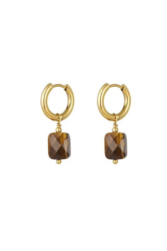 Square Stone Amber (1 piece)