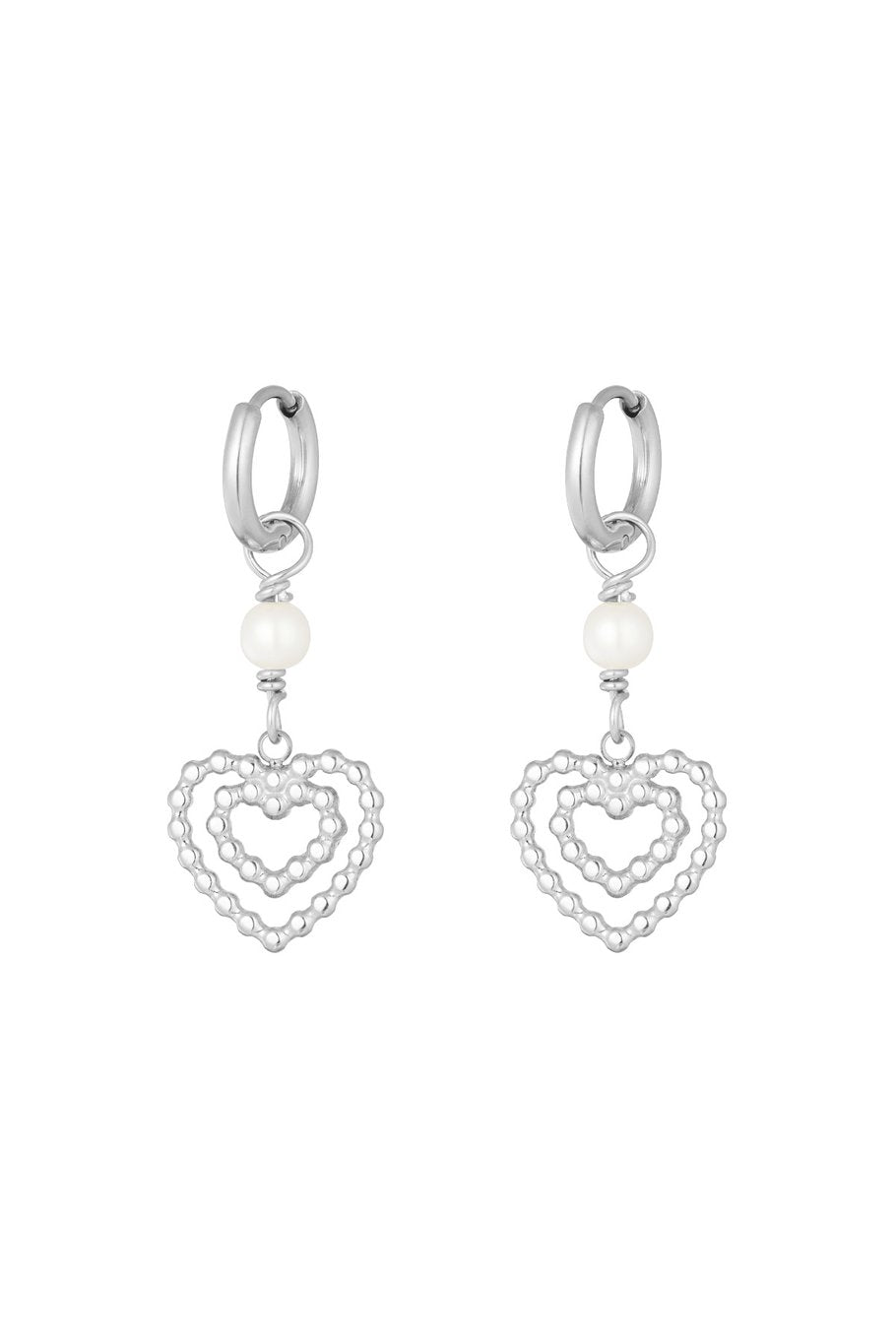 Pearl & Heart Pendant Silver (1 Piece)