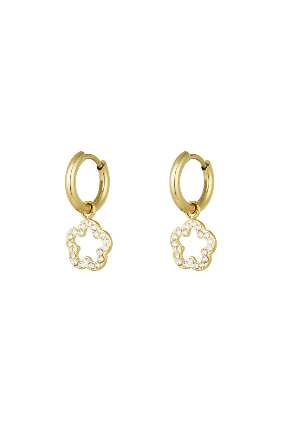 Rinestone Flower Gold (1 Piece)