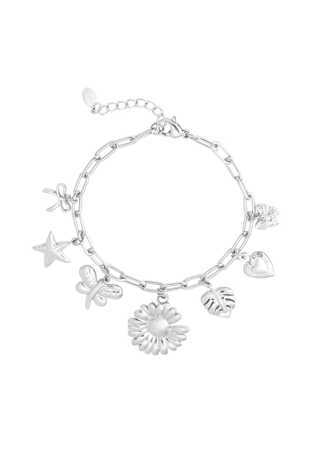 Charm Bracelet Sunflower & Nature Silver