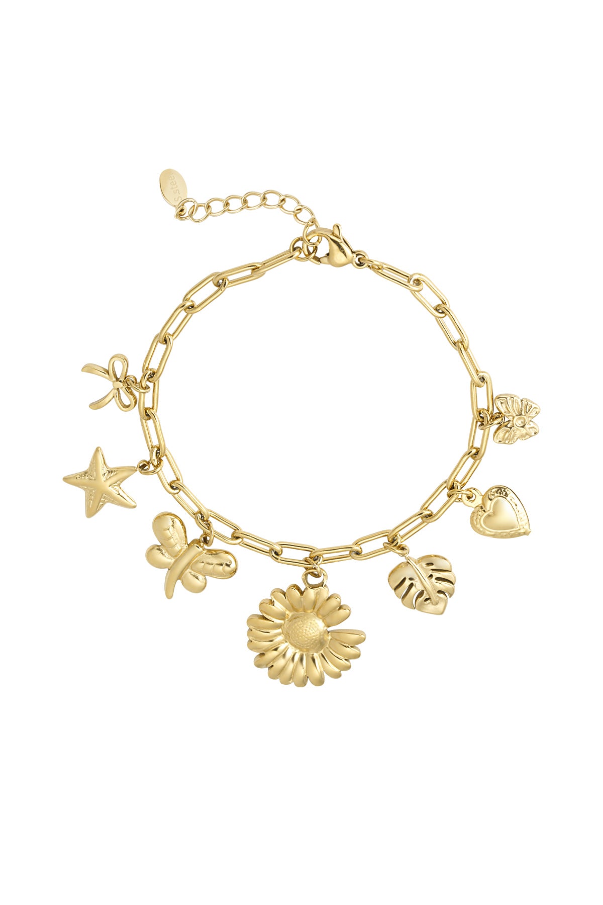 Charm Bracelet Sunflower & Nature Gold