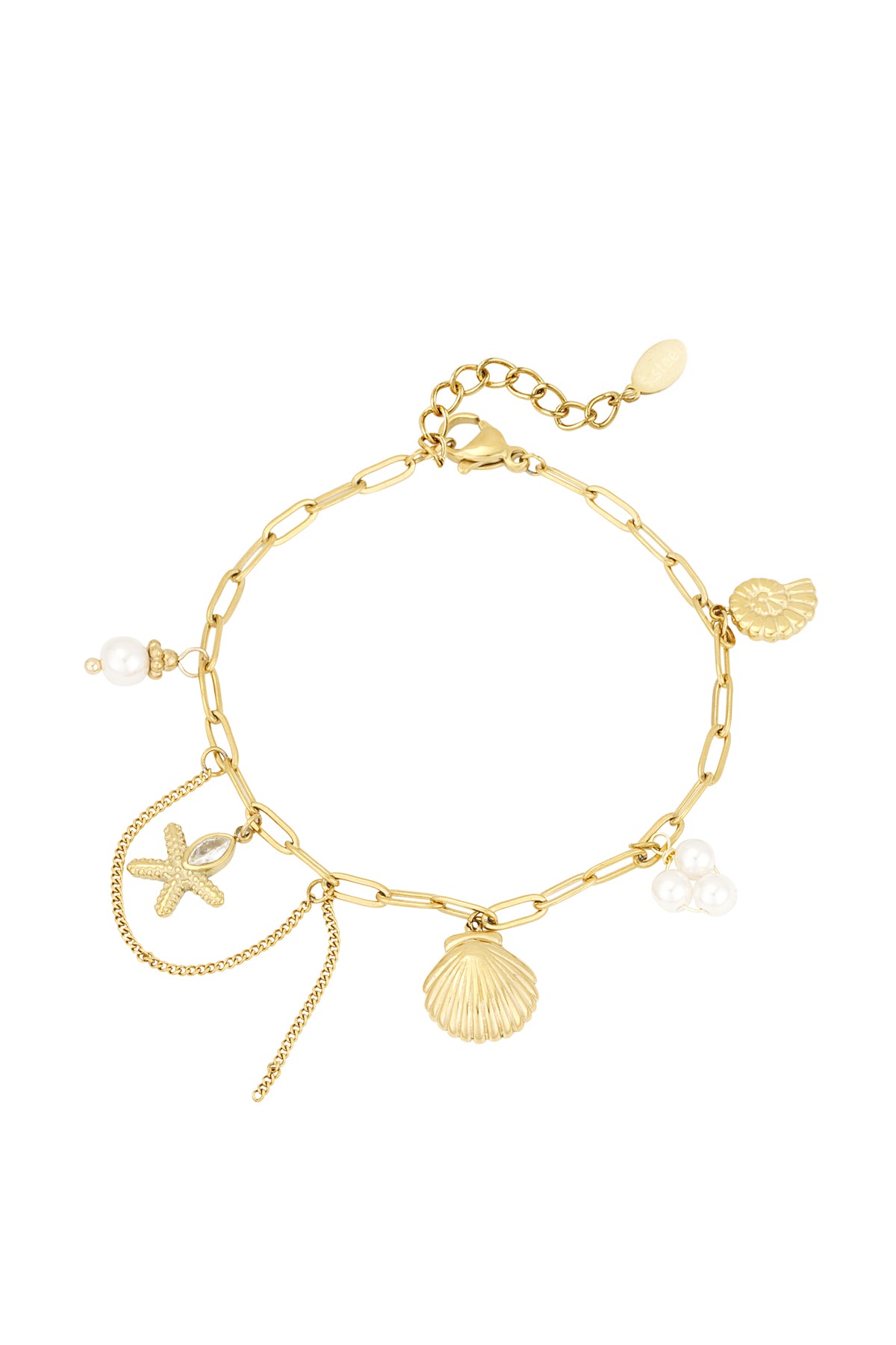 Charm Bracelet Seashel Gold