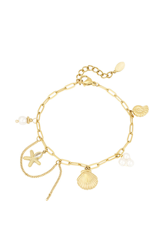Charm Bracelet Seashel Gold