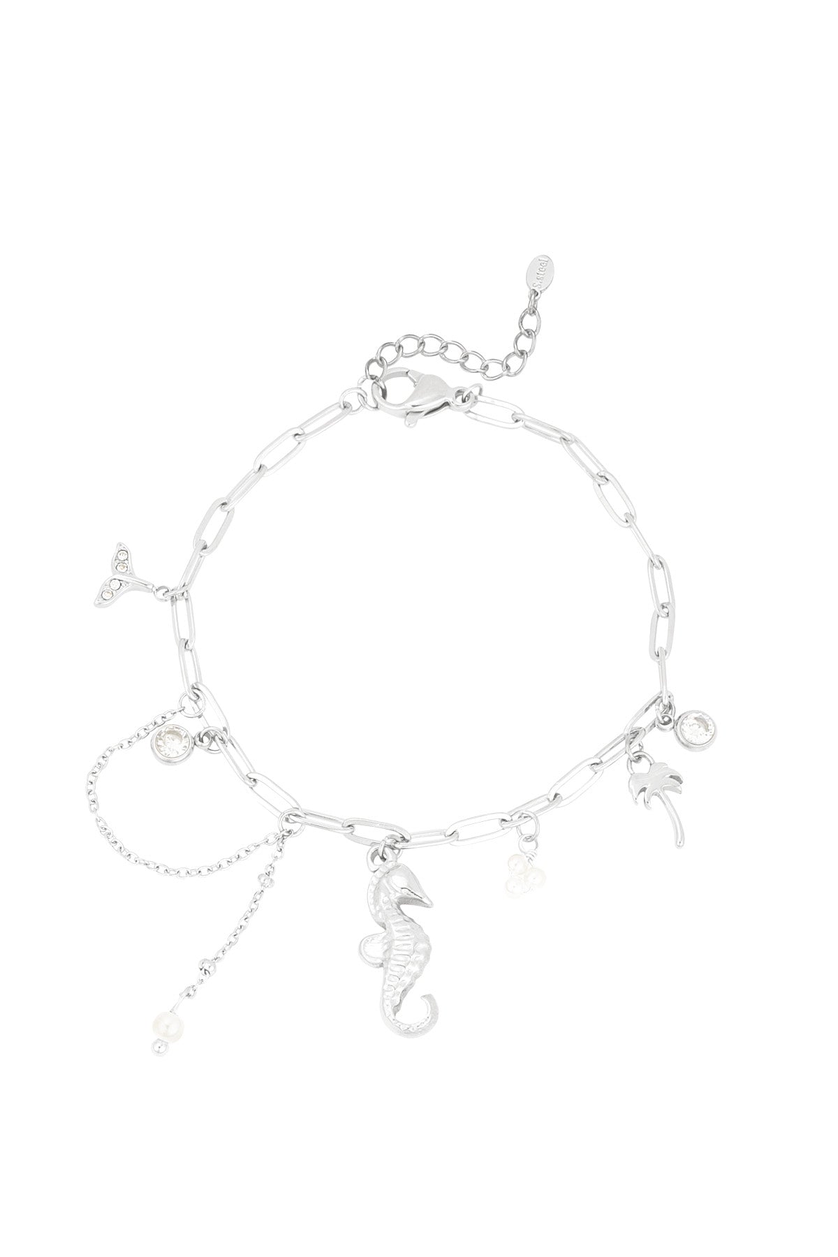 Charm Bracelet Seahorse Silver