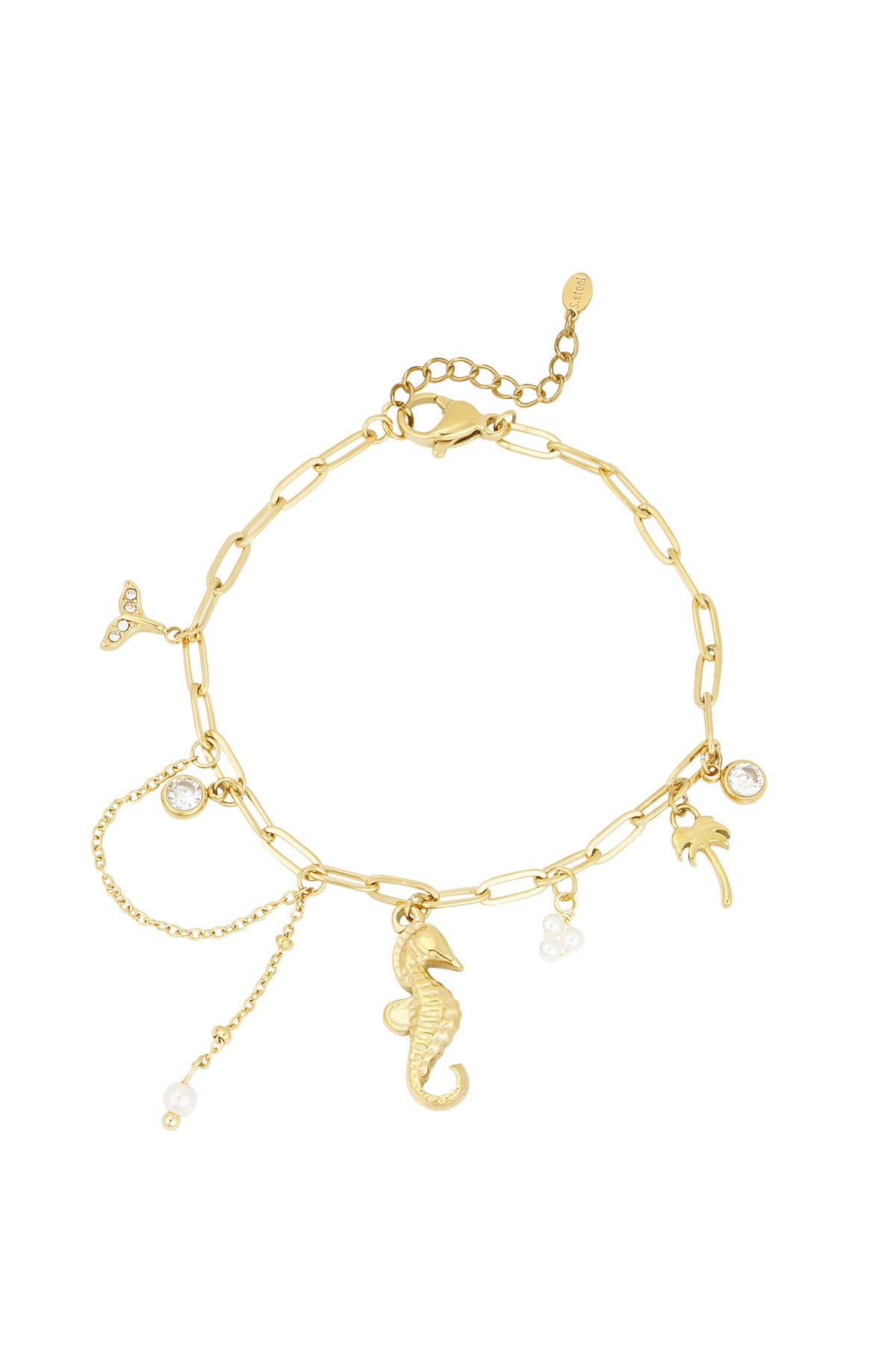 Charm Bracelet Seahorse Gold