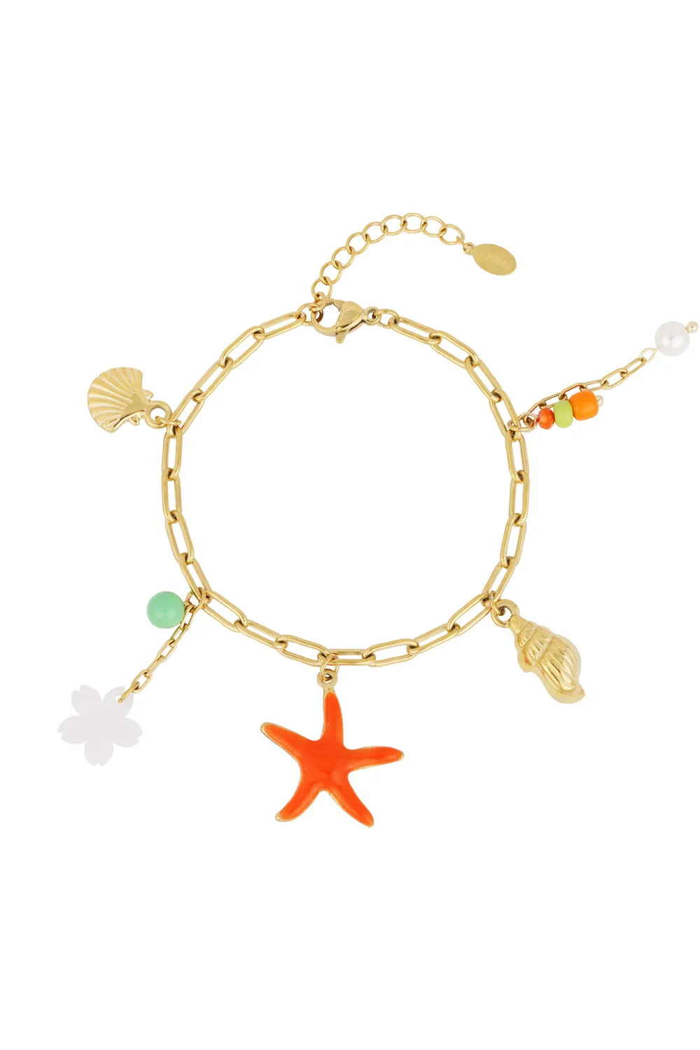 Charm Bracelet Orange starfish