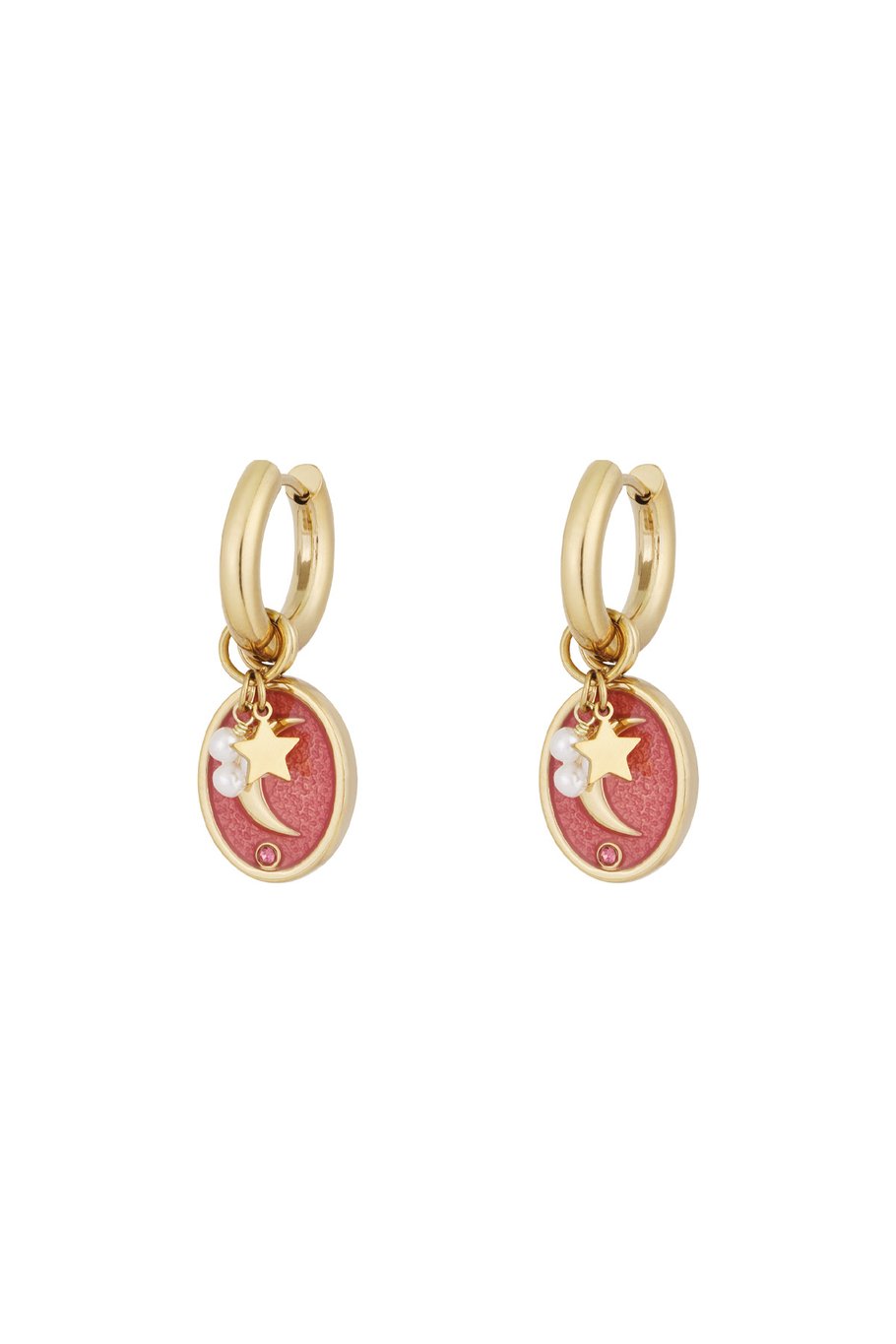 Pink Moon Star Pearls Gold