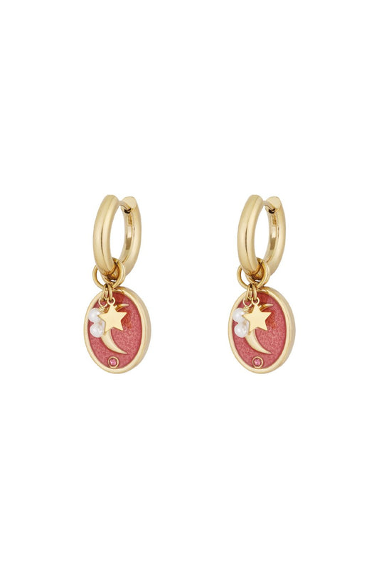Pink Moon Star Pearls Gold