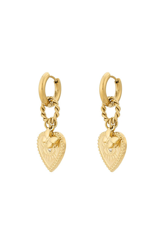 Heart Eye Rinestone & Butterfly Gold (1 Piece)