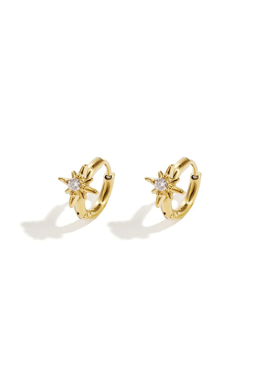 Rhinestone Polestar Hoop Gold (1 Piece)