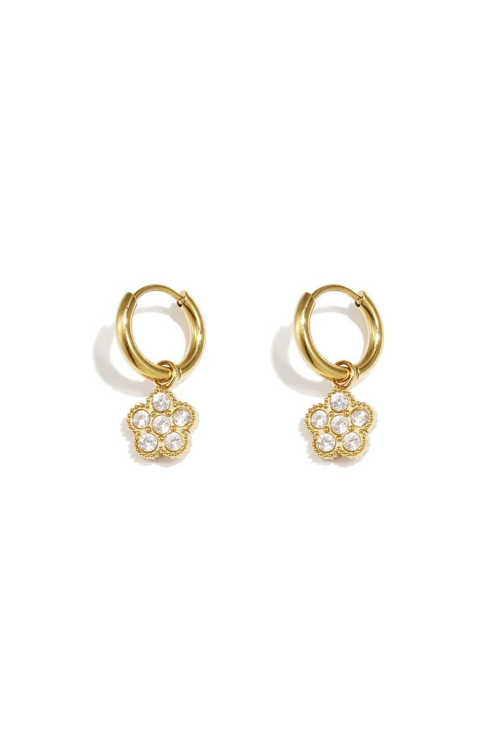 Rhinestone Flower Gold (1 Piece)