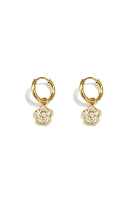 Rhinestone Flower Gold (1 Piece)