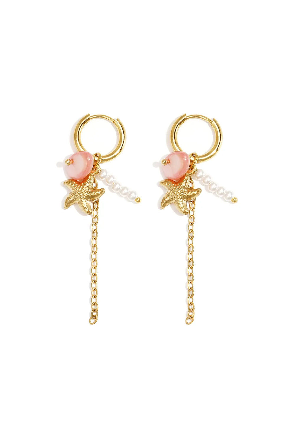 Long Starfish Pearls Orange (1 Piece)