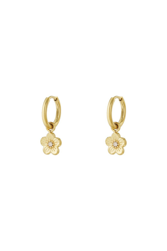Tiny Flower with Rinestone Gold (1 Piece)