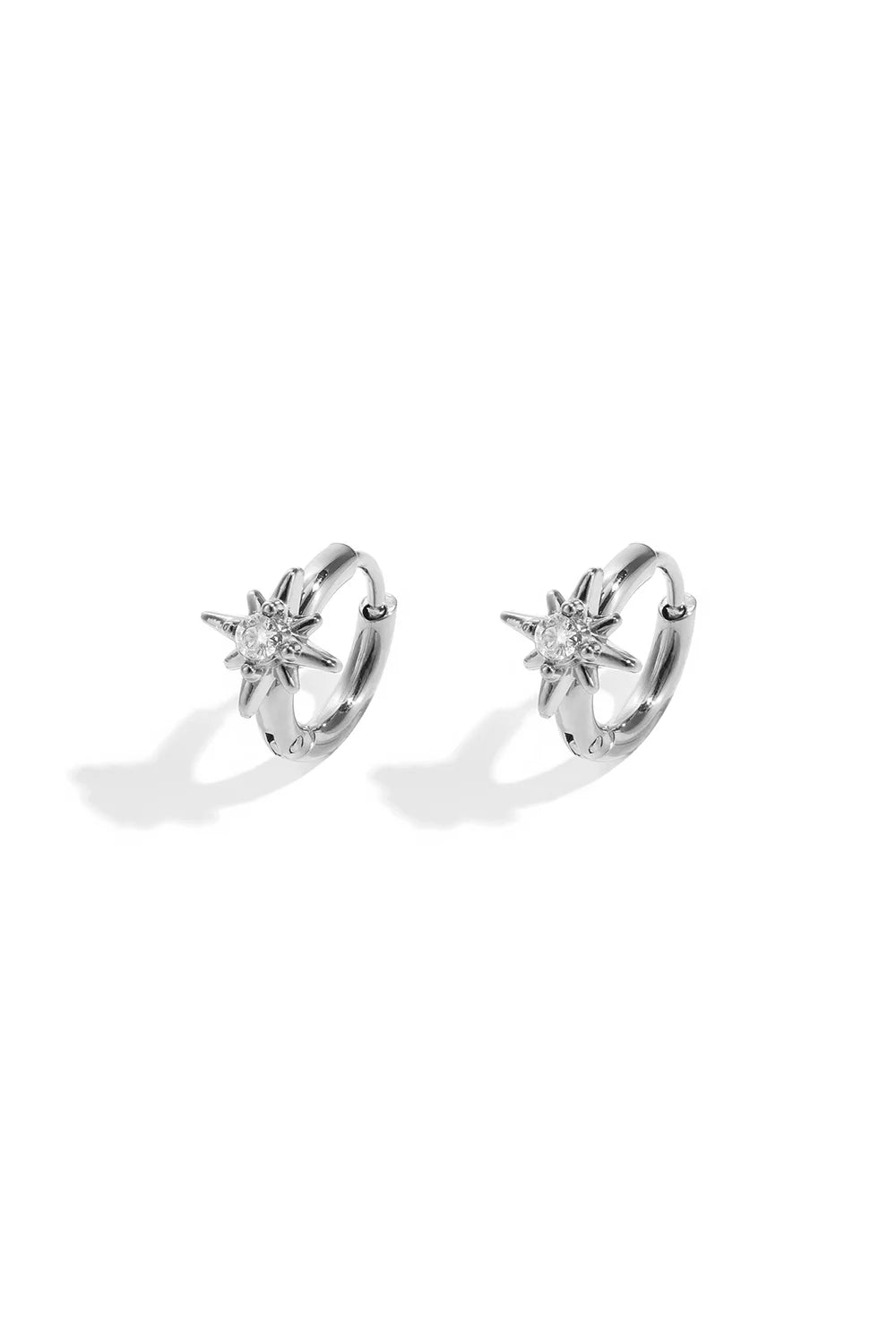 Rhinestone Polestar Hoop Silver (1 Piece)
