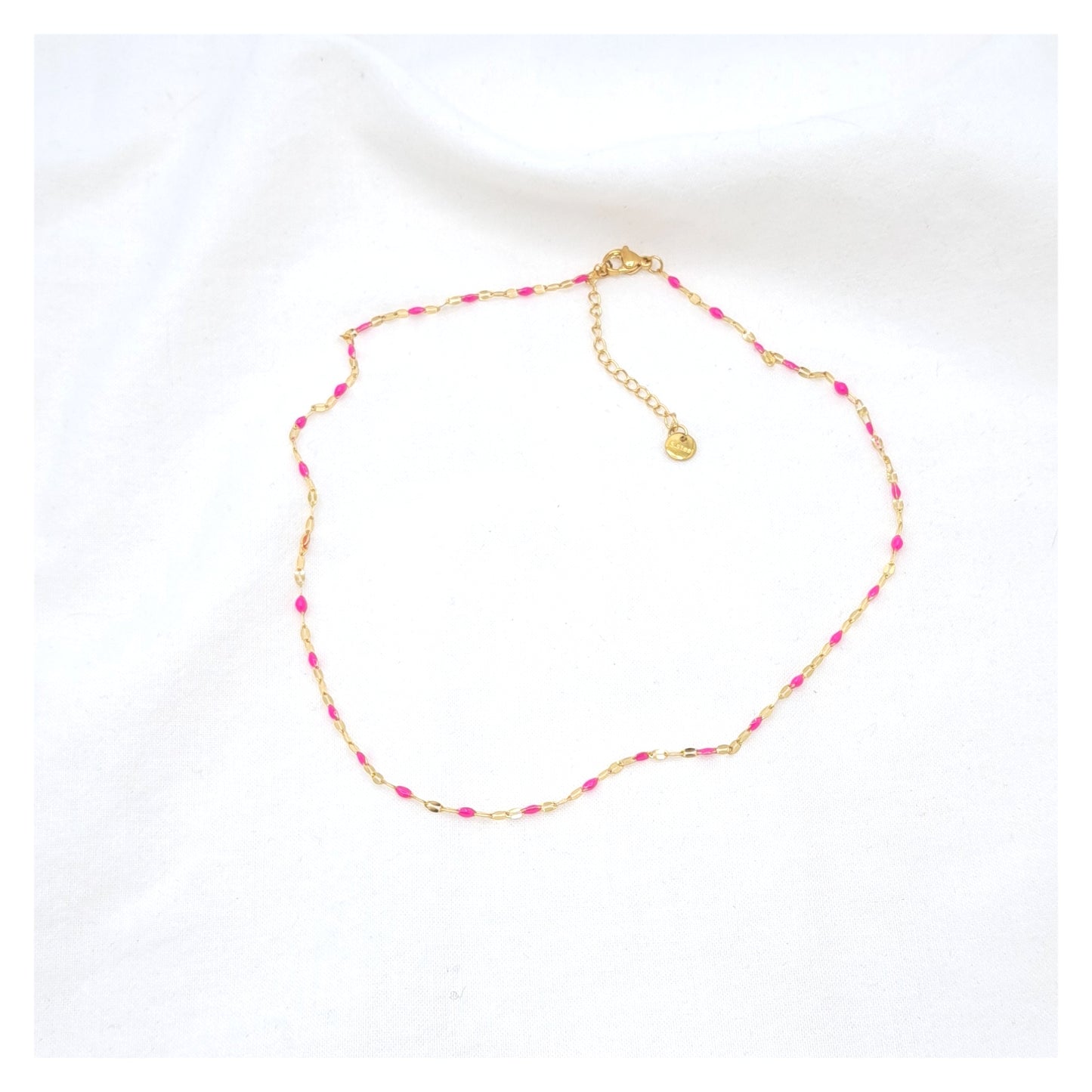 Bullet Necklace - Neon Pink